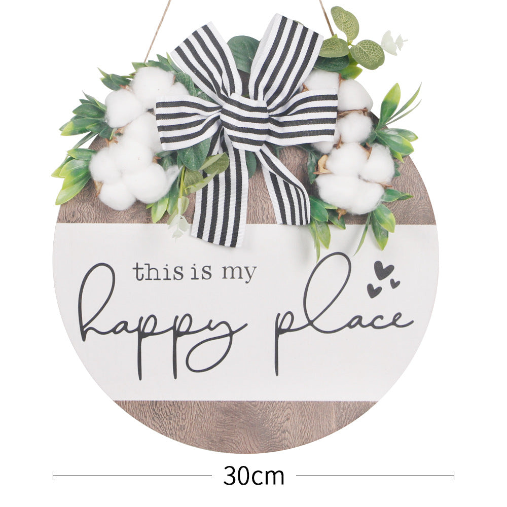 Happy Wreath - This Is My/Our Happy Place Wreath