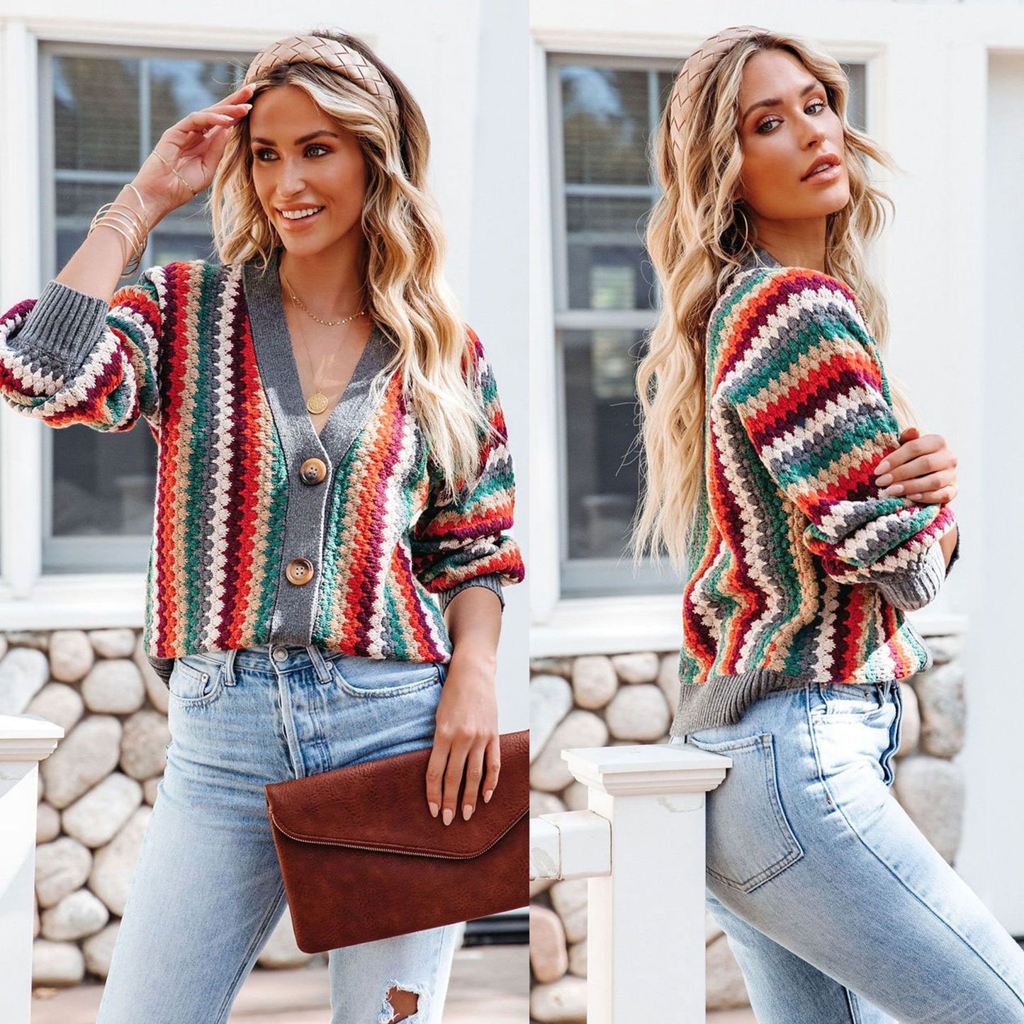 Breasted Cardigan Sweater