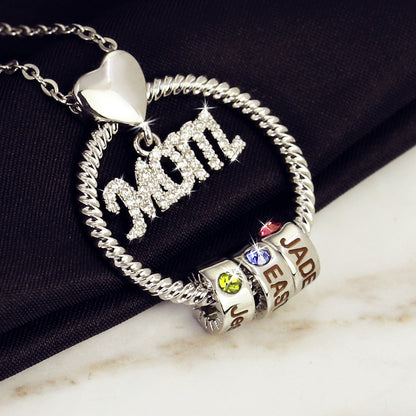 StoneCharm - Personalized Mom Birthstone Necklace