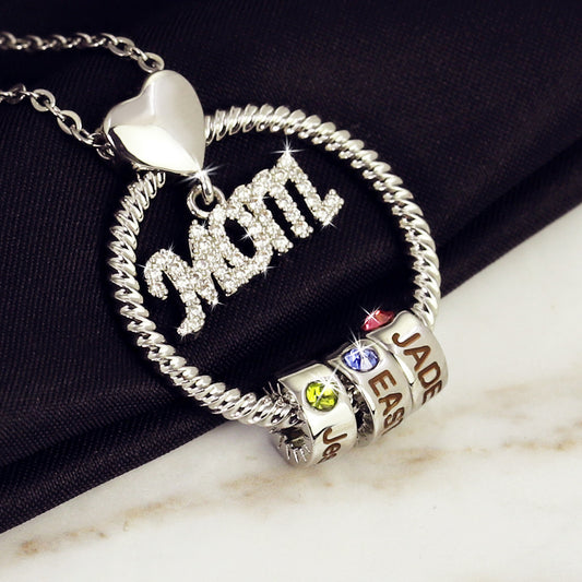 StoneCharm - Personalized Mom Birthstone Necklace