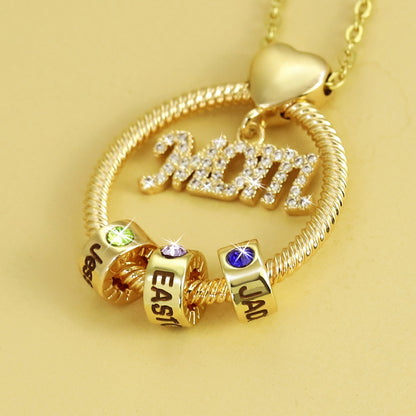 StoneCharm - Personalized Mom Birthstone Necklace
