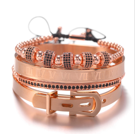 stainless steel bracelet four-piece Suite