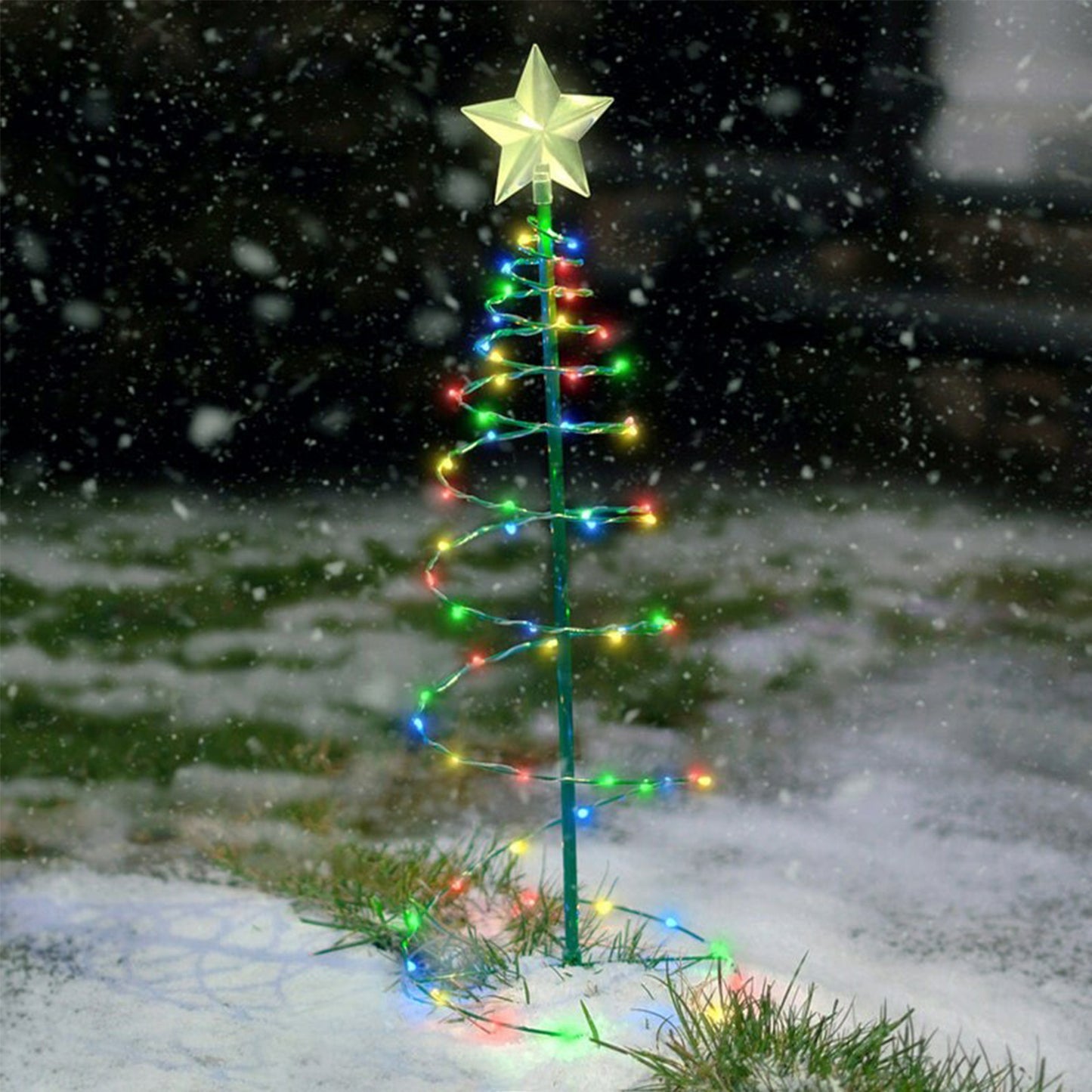 Solar Christmas Tree Deco