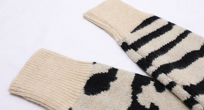 High neck leopard sweater