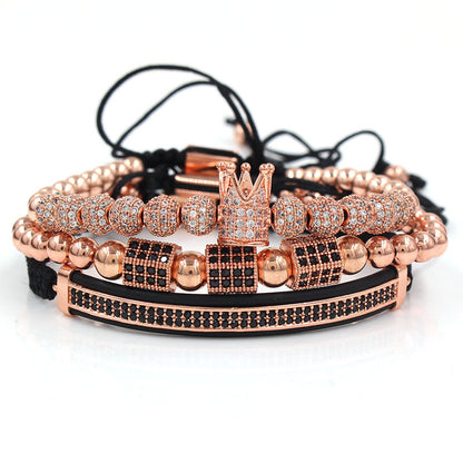 Micro-encrusted drill ball bracelet