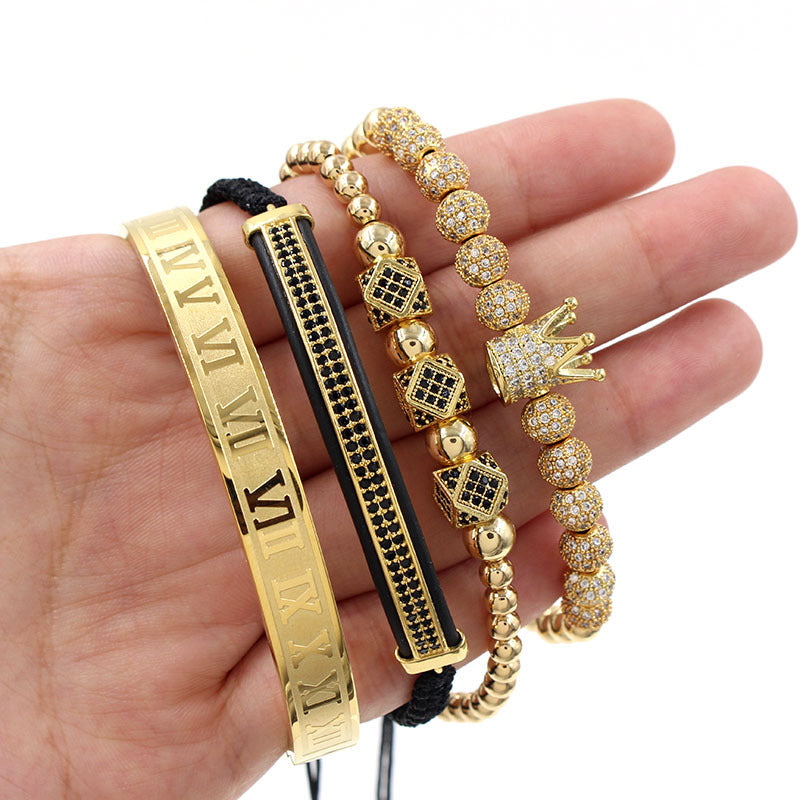 stainless steel bracelet four-piece Suite