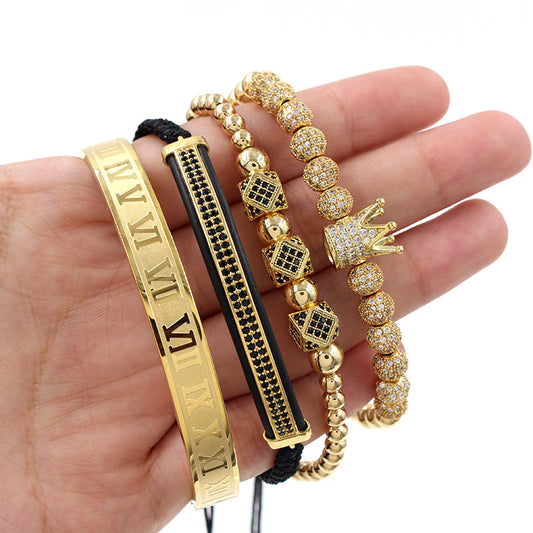 stainless steel bracelet four-piece Suite