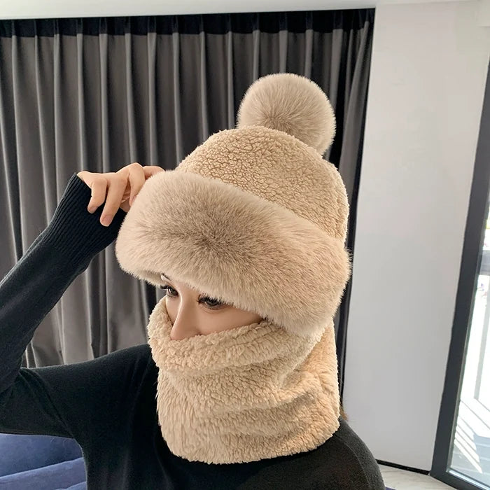 SnowFloof - Women's Windproof Scarf Hat