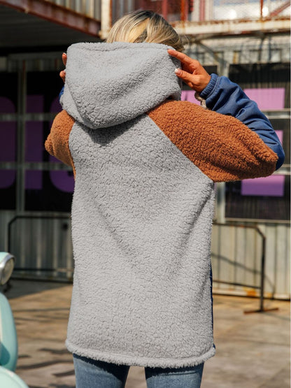 Long  Velvet Stitching  Jacket