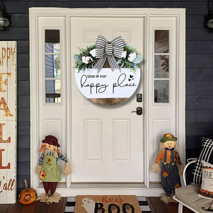 Happy Wreath - This Is My/Our Happy Place Wreath