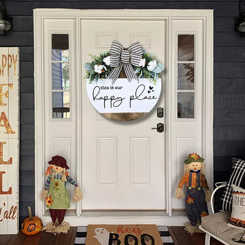 Happy Wreath - This Is My/Our Happy Place Wreath