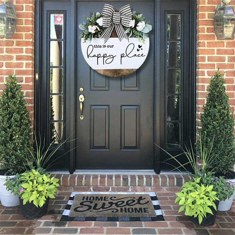 Happy Wreath - This Is My/Our Happy Place Wreath